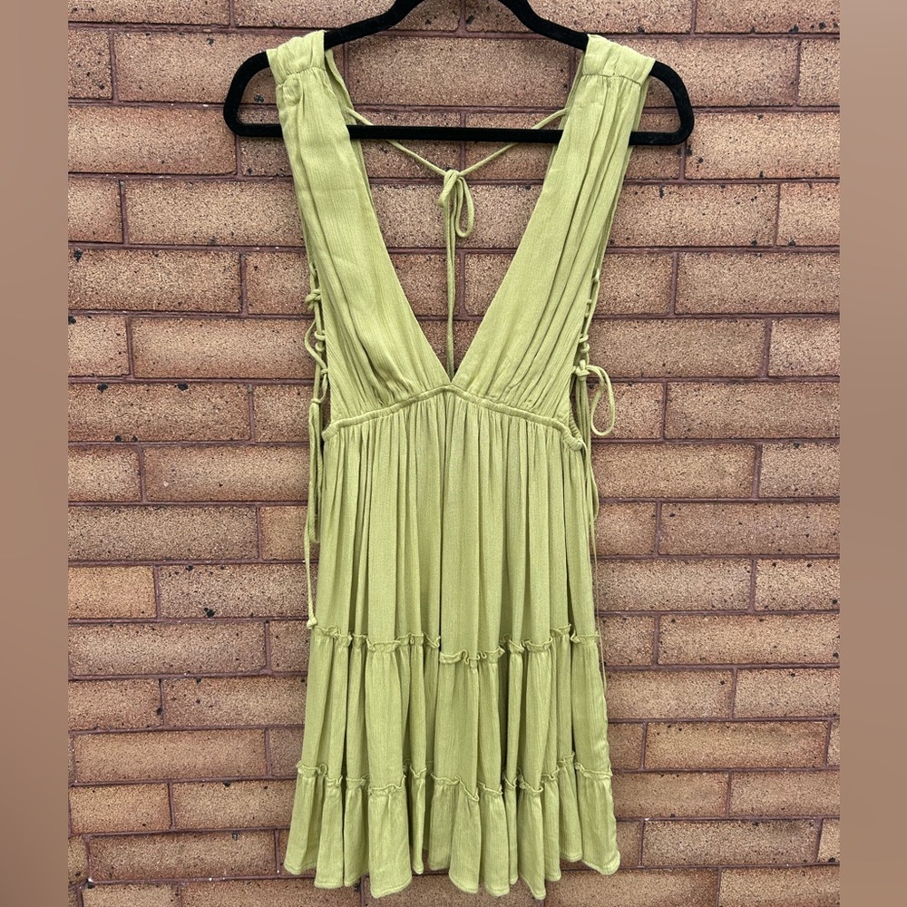 Cotton Candy Olive Green Dress